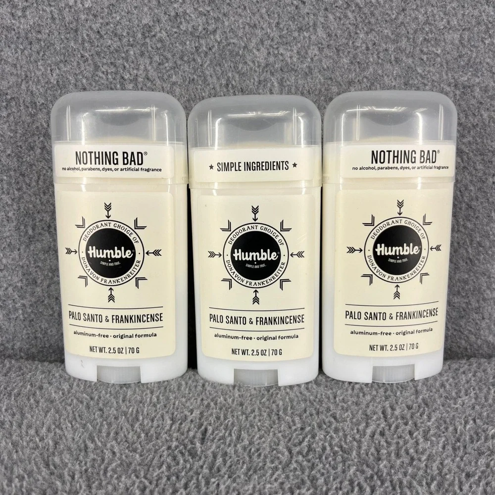 3x Humble Deodorant Palo Santo Frankincense original Aluminum Free Natural 2.5oz